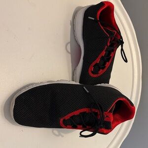 Jordan Black and Red Athletic Sneakers